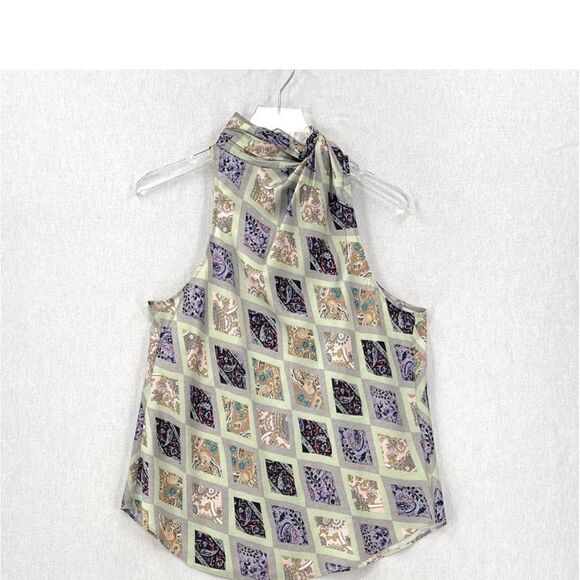 Cinq à Sept Adalynn Print Sleeveless Turtleneck Medium NEW $325 - Picture 11 of 14